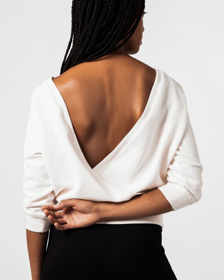 τυλιγμένο φούτερ λευκό ιβουάρ είδη ένδυσης Repetto D8N66R366 γυναίκες