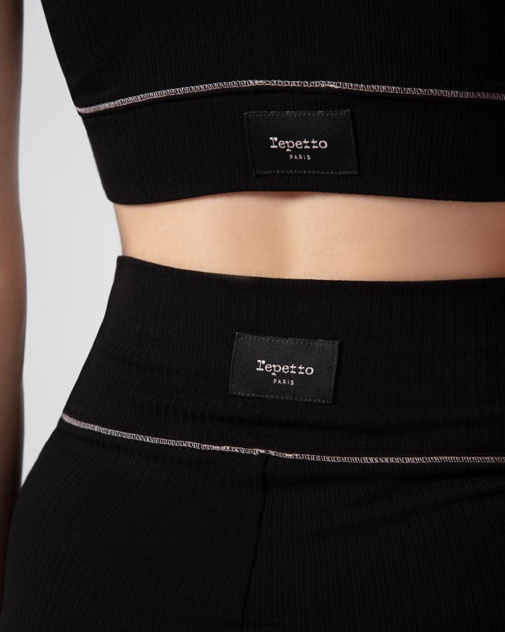 ριμπ κολάν μαύρος είδη ένδυσης Repetto D8N66R301 γυναίκες