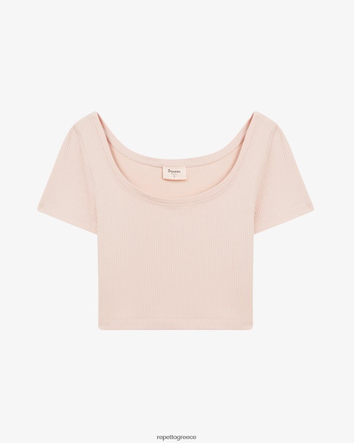 ραβδωτό κοντό τοπ ροζ πέταλο είδη ένδυσης Repetto D8N66R328 γυναίκες