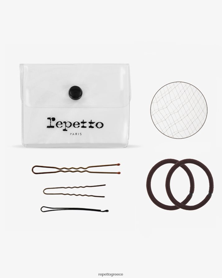 σετ μαλλιών για κότσο χορού καστανο καφέ αξεσουάρ Repetto D8N66R633 γυναίκες