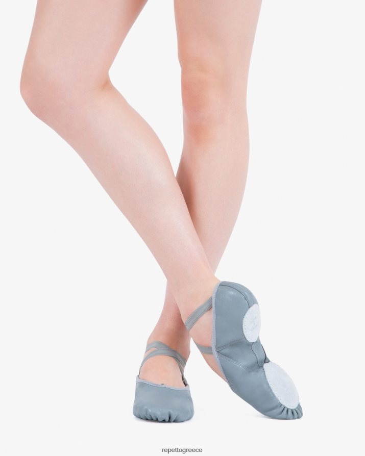μαλακά παπούτσια μπαλέτου με σπαστό πάτο - δέρμα τρυγόνι γκρι είδη υπόδησης Repetto D8N66R593 γυναίκες