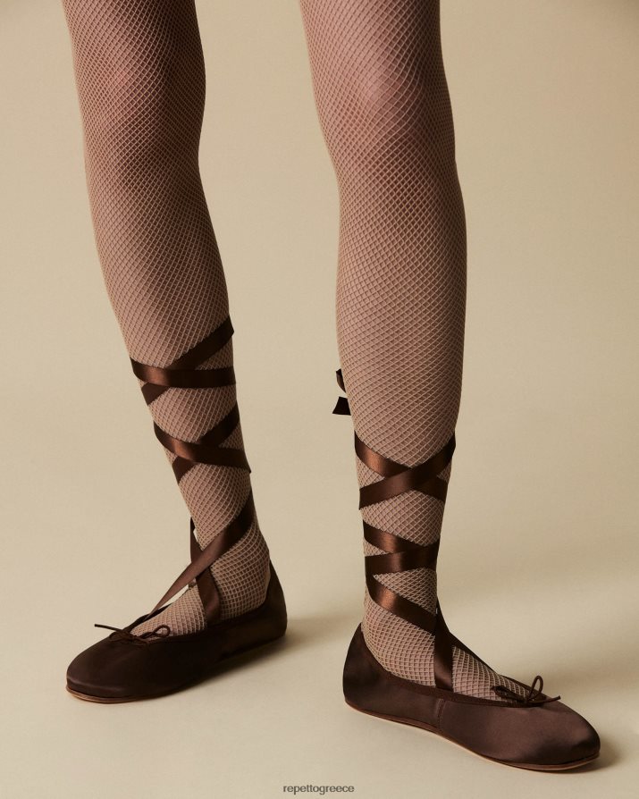 sophia ballerinas - σατέν καφέ μόκα είδη υπόδησης Repetto D8N66R32 γυναίκες