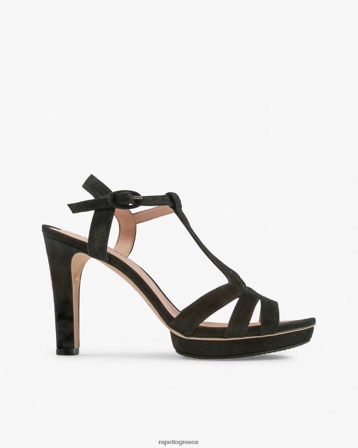 σανδάλια μπικίνι μαύρος άνθρακας είδη υπόδησης Repetto D8N66R244 γυναίκες